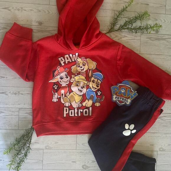 Boys 24M Red and Blue Nickelodeon Paw Patrol Hoodie and Sweatpants Set - Picture 1 of 2